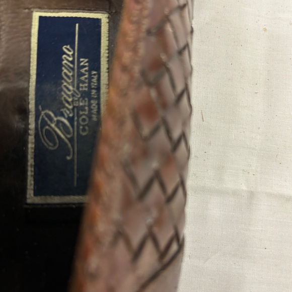 Bragano Cole Haan Men's Made in Italy Tassel Loafers Woven Leather Slip on Shoes - Picture 6 of 11